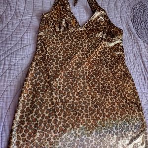 Dress-top animal sparkly print hulter